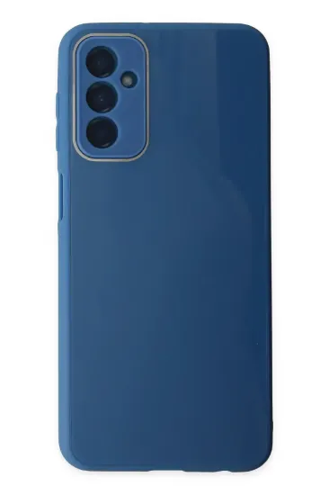Newface Samsung Galaxy M23 Kılıf Glass Kapak - Mavi resmi