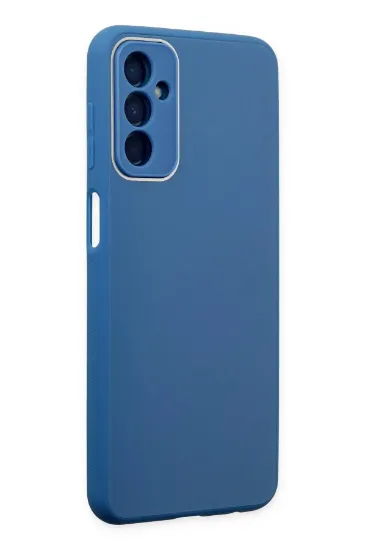 Newface Samsung Galaxy M23 Kılıf Glass Kapak - Mavi resmi
