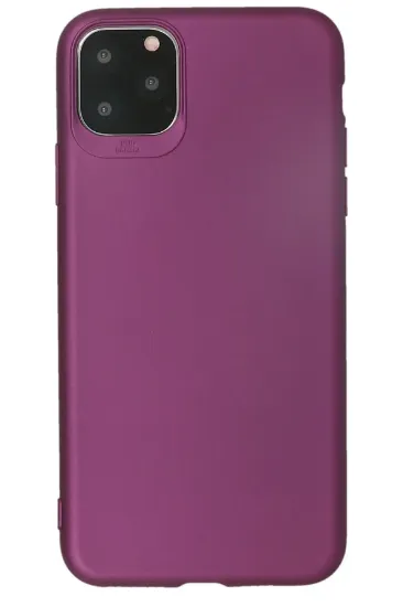 Newface iPhone 11 Pro Max Kılıf First Silikon - Mürdüm resmi