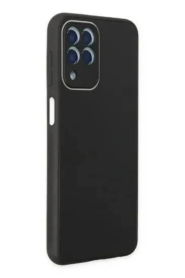 Newface Samsung Galaxy M33 Kılıf Glass Kapak - Siyah resmi