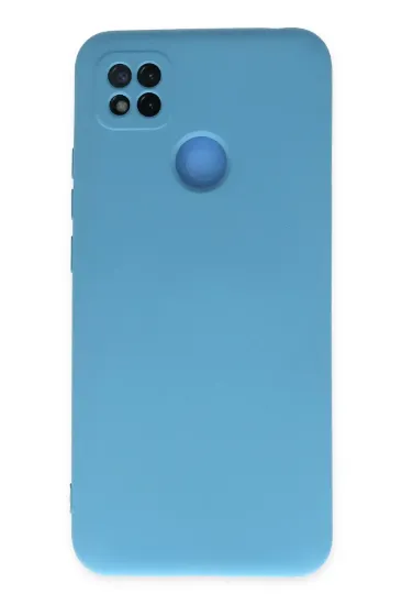 Newface Xiaomi Redmi 9C Kılıf Nano içi Kadife Silikon - Mavi resmi