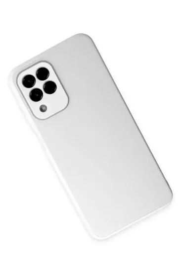 Newface Samsung Galaxy M33 Kılıf Glass Kapak - Beyaz resmi