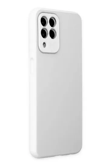 Newface Samsung Galaxy M33 Kılıf Glass Kapak - Beyaz resmi