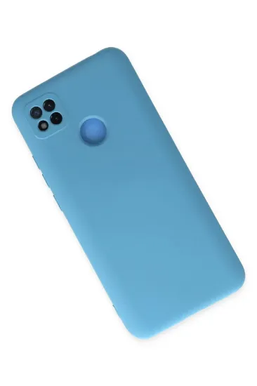 Newface Xiaomi Redmi 9C Kılıf Nano içi Kadife Silikon - Mavi resmi