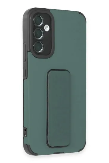 Newface Samsung Galaxy A54 5G Kılıf Mega Standlı Silikon - Yeşil resmi