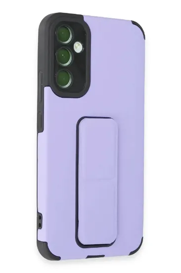 Newface Samsung Galaxy A54 5G Kılıf Mega Standlı Silikon - Lila resmi