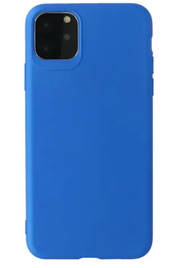 Newface iPhone 11 Pro Max Kılıf First Silikon - Mavi resmi
