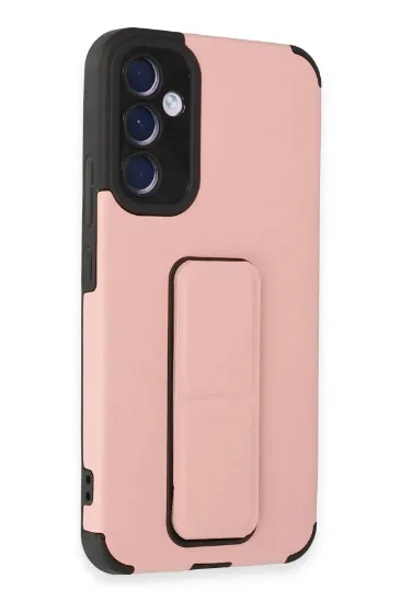 Newface Samsung Galaxy A54 5G Kılıf Mega Standlı Silikon - Pudra resmi