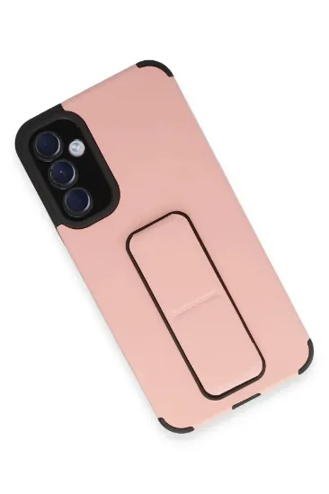Newface Samsung Galaxy A54 5G Kılıf Mega Standlı Silikon - Pudra resmi
