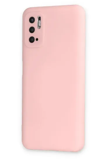 Newface Xiaomi Redmi Note 10 5G Kılıf Nano içi Kadife Silikon - Pudra resmi