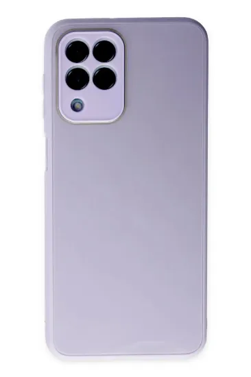 Newface Samsung Galaxy M33 Kılıf Glass Kapak - Lila resmi