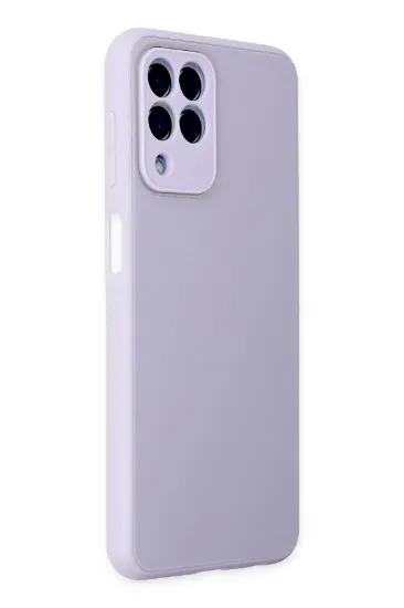 Newface Samsung Galaxy M33 Kılıf Glass Kapak - Lila resmi