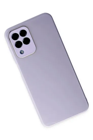 Newface Samsung Galaxy M33 Kılıf Glass Kapak - Lila resmi