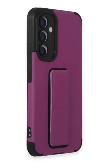 Newface Samsung Galaxy A54 5G Kılıf Mega Standlı Silikon - Mor resmi