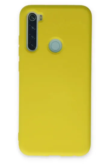 Newface Xiaomi Redmi Note 8 Kılıf Nano içi Kadife Silikon - Sarı resmi