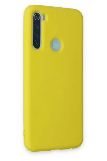 Newface Xiaomi Redmi Note 8 Kılıf Nano içi Kadife Silikon - Sarı resmi
