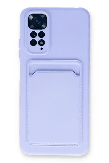 Newface Xiaomi Redmi Note 11S Kılıf Kelvin Kartvizitli Silikon - Lila resmi