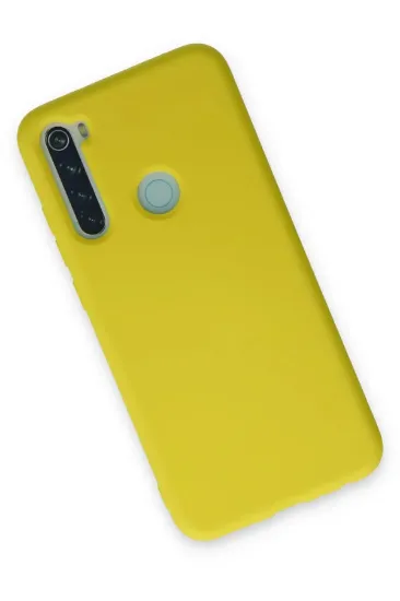 Newface Xiaomi Redmi Note 8 Kılıf Nano içi Kadife Silikon - Sarı resmi