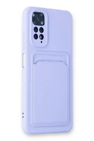 Newface Xiaomi Redmi Note 11S Kılıf Kelvin Kartvizitli Silikon - Lila resmi