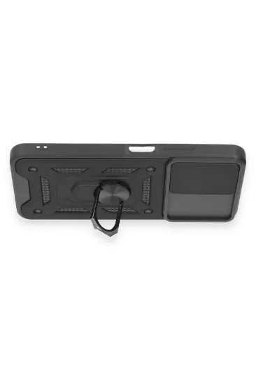Newface Xiaomi Redmi Note 12 4G Kılıf Pars Lens Yüzüklü Silikon - Siyah resmi