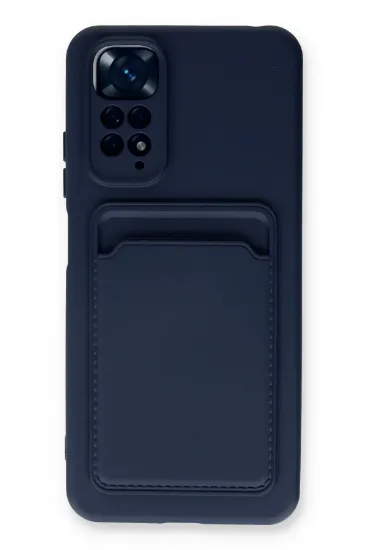 Newface Xiaomi Redmi Note 11S Kılıf Kelvin Kartvizitli Silikon - Lacivert resmi