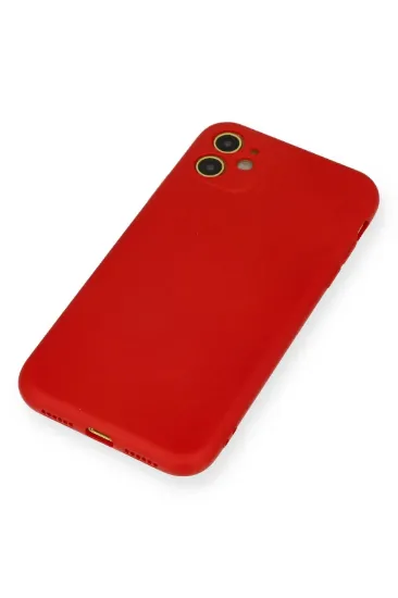 Newface iPhone 11 Kılıf Nano içi Kadife Silikon - Kırmızı resmi