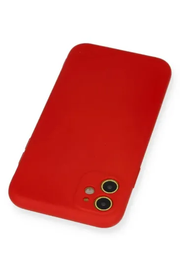 Newface iPhone 11 Kılıf Nano içi Kadife Silikon - Kırmızı resmi