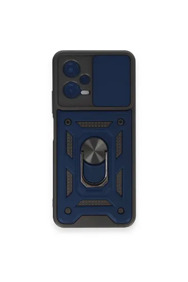 Newface Xiaomi Redmi Note 12 4G Kılıf Pars Lens Yüzüklü Silikon - Lacivert resmi