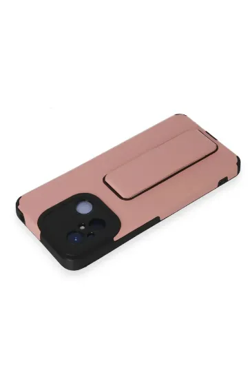 Newface Xiaomi Redmi 12C Kılıf Mega Standlı Silikon - Pudra resmi