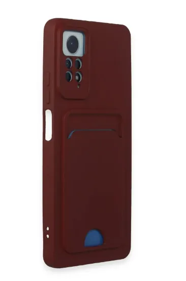Newface Xiaomi Redmi Note 11 Pro Kılıf Kelvin Kartvizitli Silikon - Bordo resmi