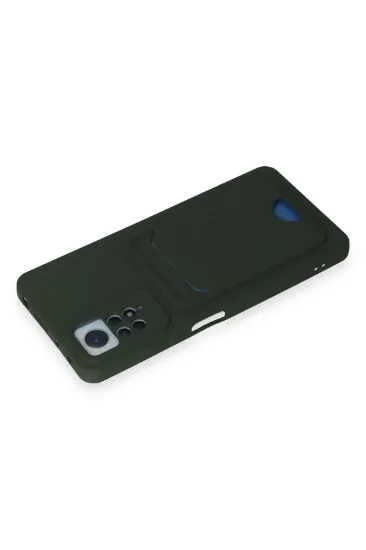 Newface Xiaomi Redmi Note 11 Pro Kılıf Kelvin Kartvizitli Silikon - Koyu Yeşil resmi