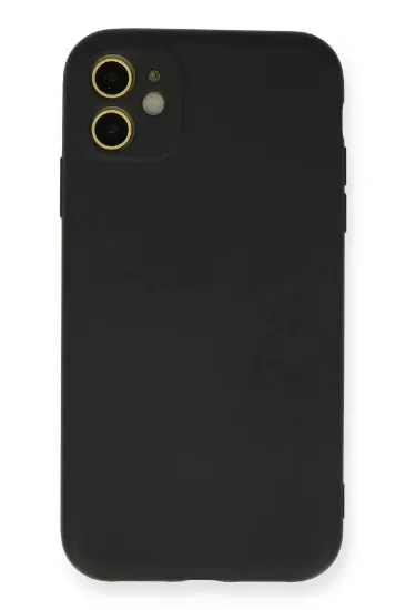 Newface iPhone 11 Kılıf Nano içi Kadife Silikon - Siyah resmi