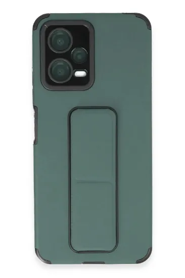 Newface Xiaomi Poco X5 5G Kılıf Mega Standlı Silikon - Yeşil resmi