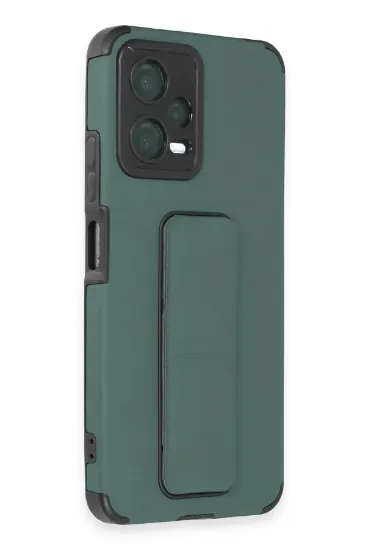 Newface Xiaomi Poco X5 5G Kılıf Mega Standlı Silikon - Yeşil resmi