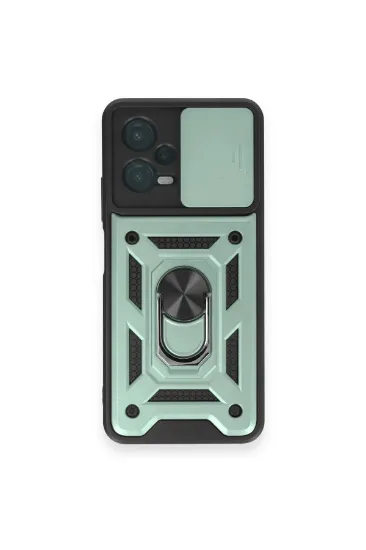 Newface Xiaomi Redmi Note 12 4G Kılıf Pars Lens Yüzüklü Silikon - Yeşil resmi