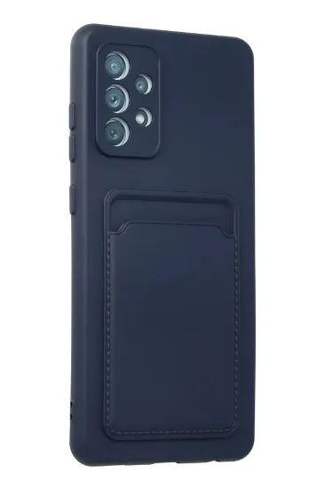 Newface Samsung Galaxy A13 4G Kılıf Kelvin Kartvizitli Silikon - Lacivert resmi