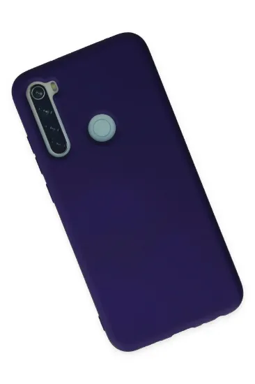 Newface Xiaomi Redmi Note 8 Kılıf Nano içi Kadife Silikon - Mor resmi