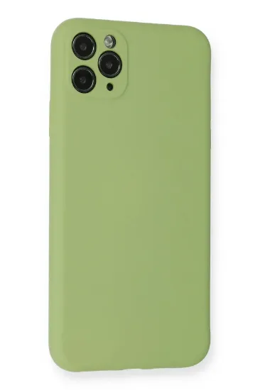 Newface iPhone 11 Pro Max Kılıf Nano içi Kadife Silikon- Yeşil resmi