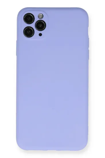 Newface iPhone 11 Pro Max Kılıf Nano içi Kadife Silikon - Lila resmi