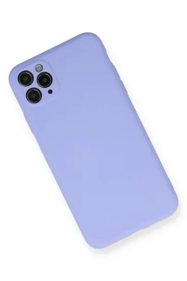 Newface iPhone 11 Pro Max Kılıf Nano içi Kadife Silikon - Lila resmi