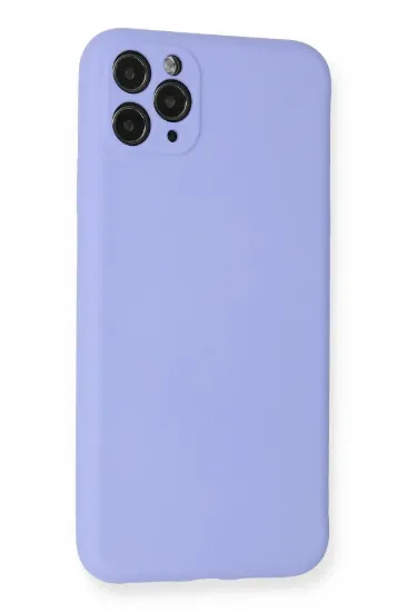 Newface iPhone 11 Pro Max Kılıf Nano içi Kadife Silikon - Lila resmi