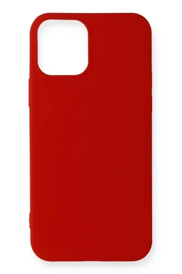 Newface iPhone 12 Mini Kılıf First Silikon - Koyu Kırmızı resmi