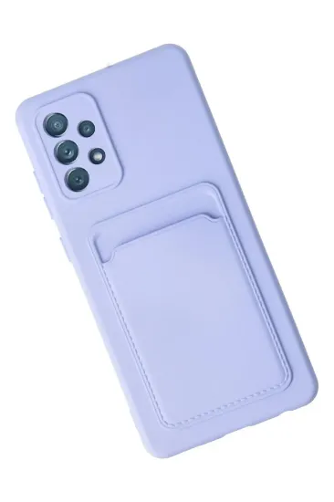 Newface Samsung Galaxy A23 4G Kılıf Kelvin Kartvizitli Silikon - Lila resmi