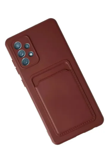 Newface Samsung Galaxy A23 4G Kılıf Kelvin Kartvizitli Silikon - Bordo resmi