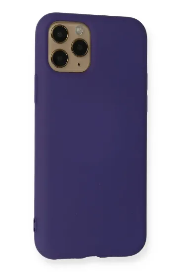 Newface iPhone 11 Pro Max Kılıf Nano içi Kadife Silikon - Mor resmi