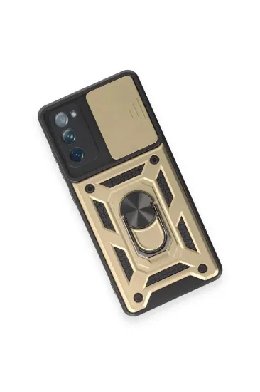 Newface Samsung Galaxy S20 FE Kılıf Pars Lens Yüzüklü Silikon - Gold resmi