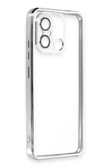 Newface Xiaomi Redmi 12C Kılıf Razer Lensli Silikon - Gümüş resmi