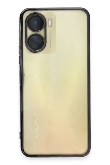 Newface Vivo Y16 Kılıf Razer Lensli Silikon - Siyah resmi