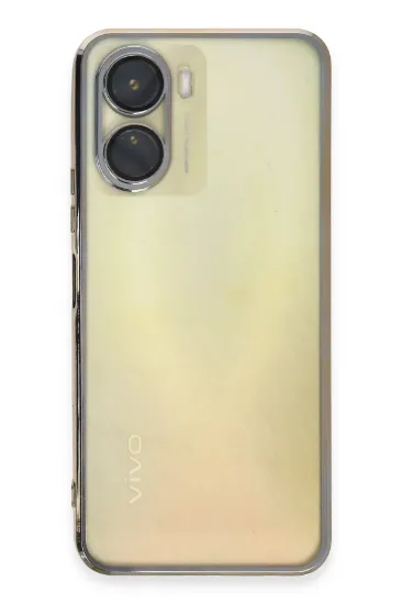 Newface Vivo Y16 Kılıf Razer Lensli Silikon - Gold resmi