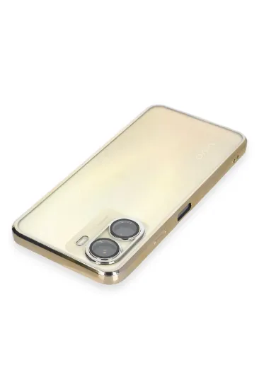 Newface Vivo Y16 Kılıf Razer Lensli Silikon - Gold resmi